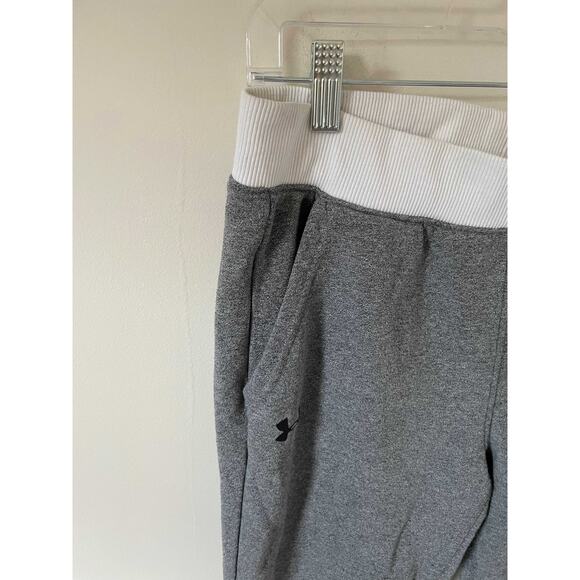 Under Armour Workout Yoga Running Joggers Sweatpants Gray White Size Small - Picture 3 of 5